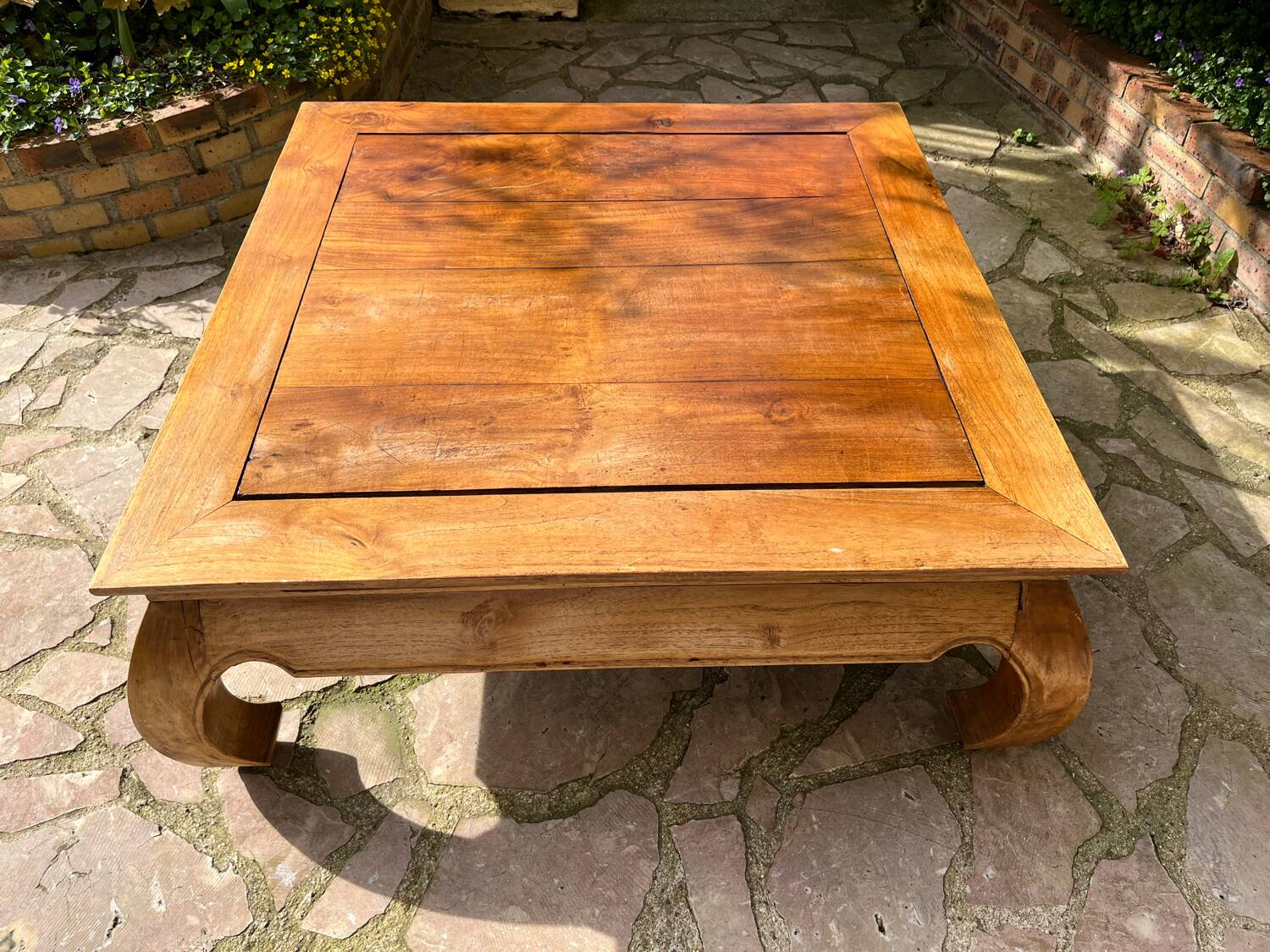 Teak coffee table 105x105 cm