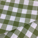 Vintage tablecloth Scottish style green white
