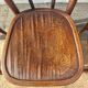 Set of 5 Buchon bistro chairs in curved wood