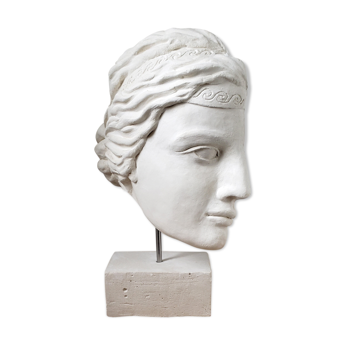 Greek woman's head in plaster