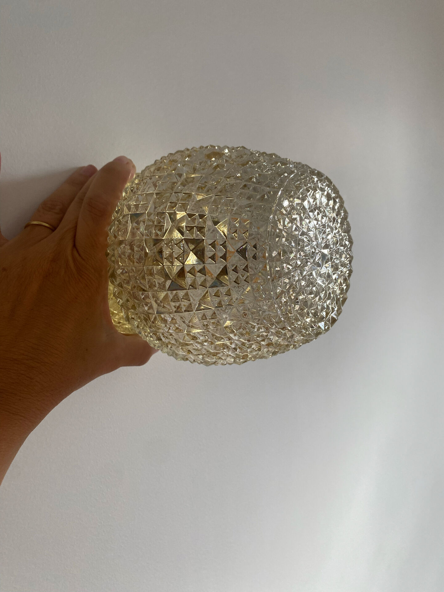 Vintage glass globe wall light