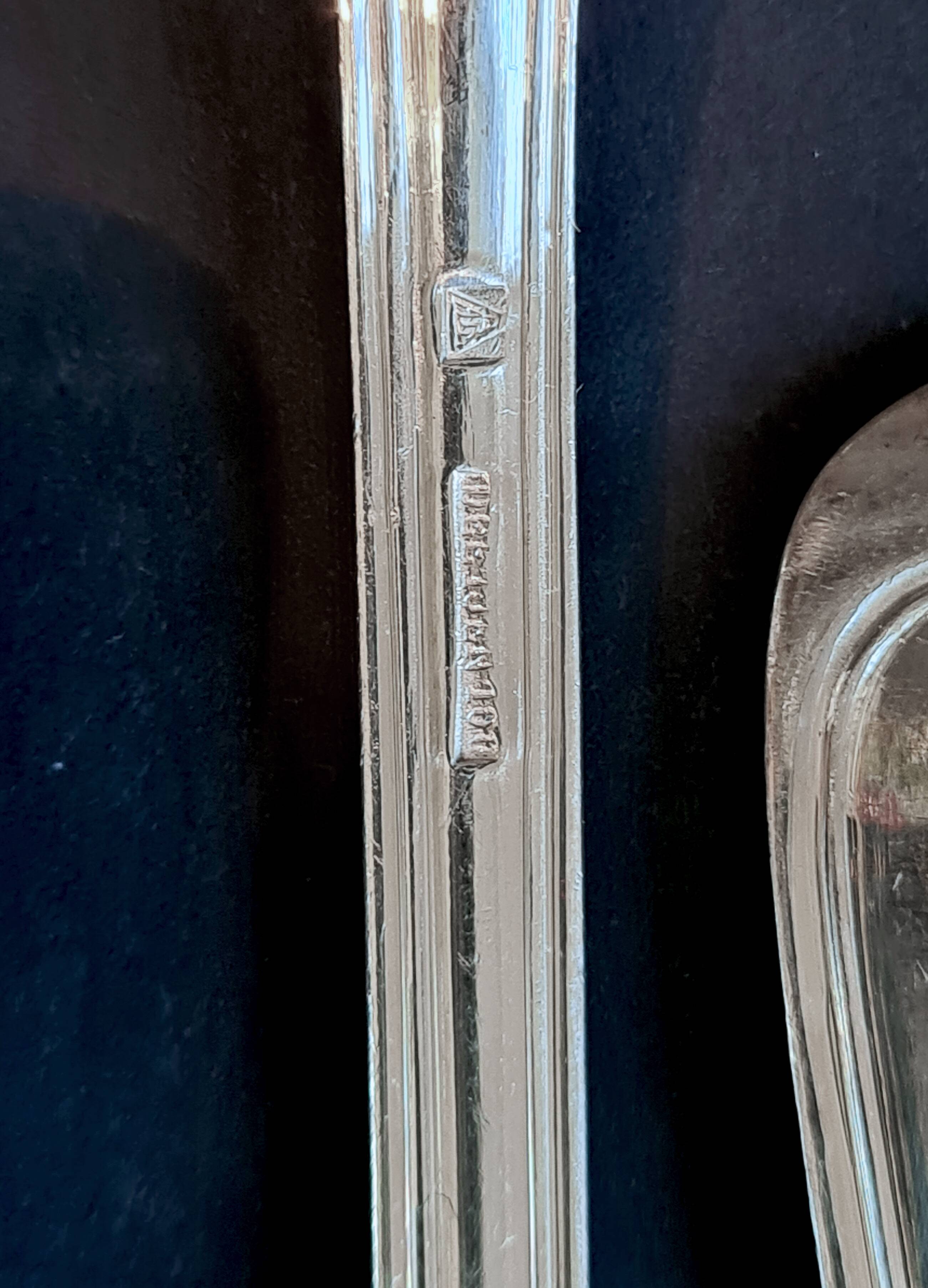 24-piece silver-plated metal cutlery set "Deettjean 190" and their box - Filet de Coeur model - Ref 11