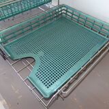 Banette of 2 metal mail baskets 70s