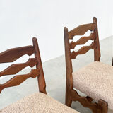 Set of four dining chairs by Guillerme & Chambron