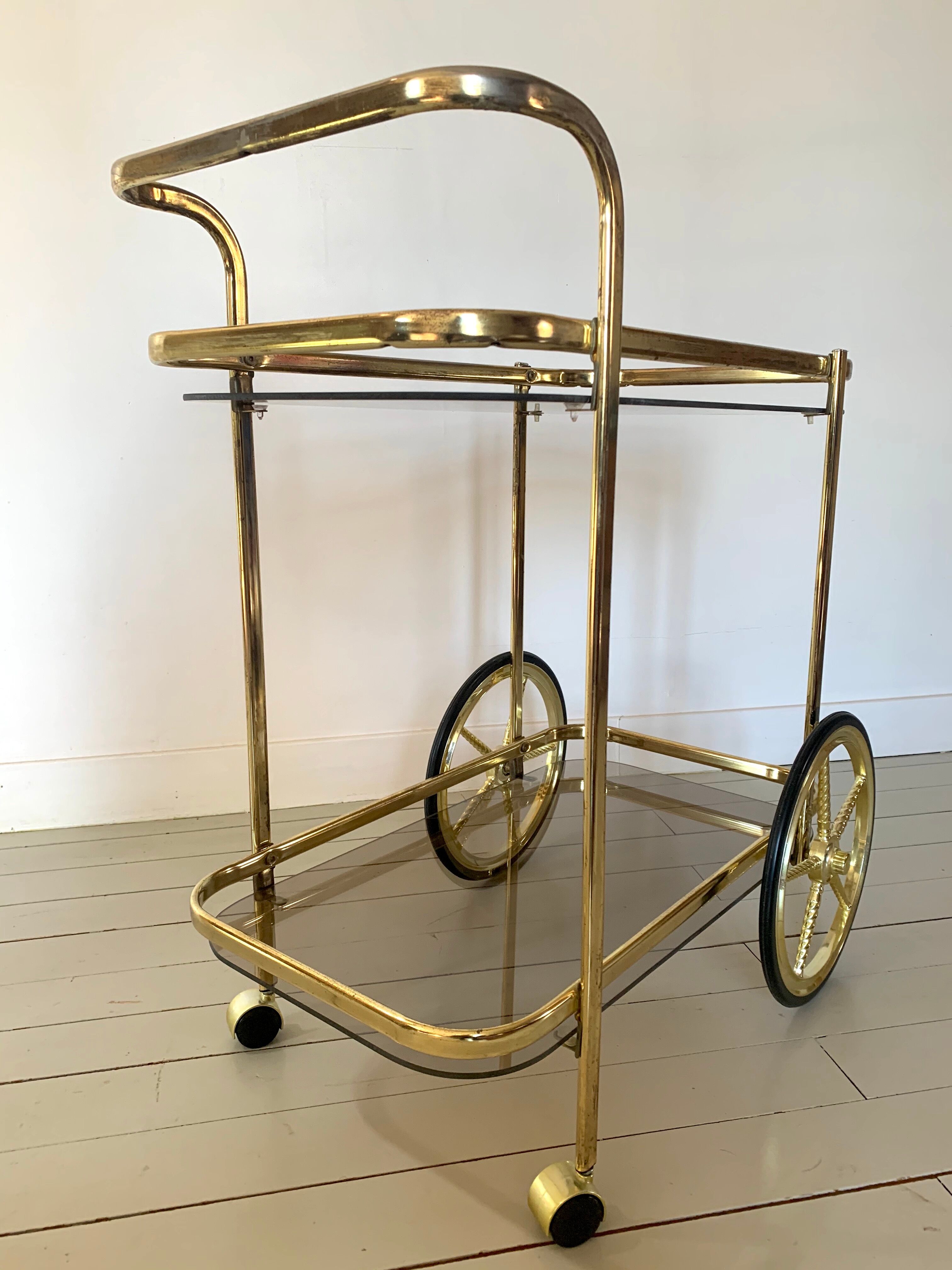 Golden dessert on wheels
