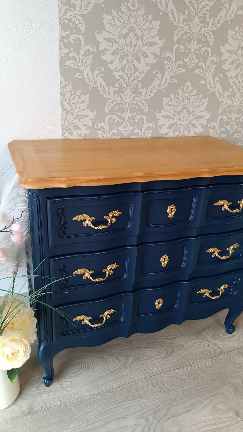 Louis XV style chest of drawers with a makeover