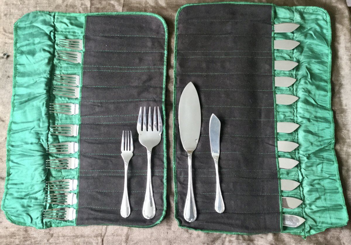 Christofle fish service model Cross ribbons