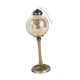 Lampe à huile laiton et verre craquelé
