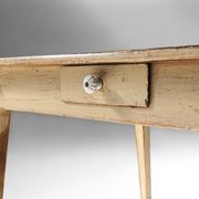 Painted Wooden Farm Table with Tapered Legs, France 1800s