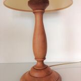 Turned wood lamp vintage 60s-70s