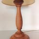 Turned wood lamp vintage 60s-70s