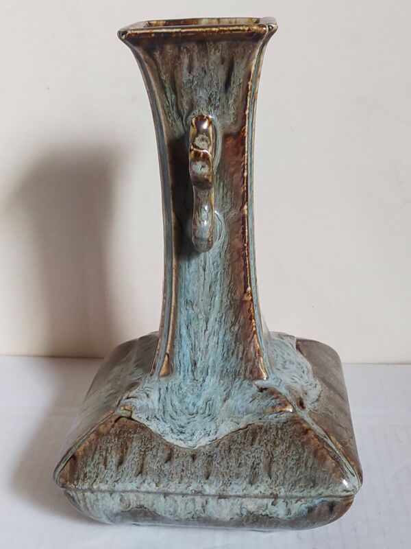 Vase soliflore bouteille chinoise à l'émail flambé