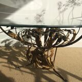 Florentine coffee table Hans Kögl golden metal