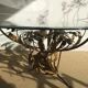 Table basse florentine Hans Kögl metal doré