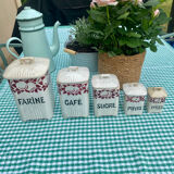 Series of vintage spice jars