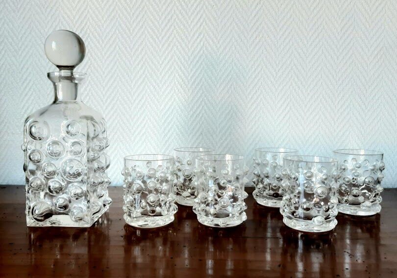 Whisky set with bubbles 1970