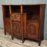 Antique carved solid wood buffet – Cherub decoration – 19th century