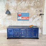 Commercial bank weathered wood panel.