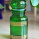 Vintage green apothecary jar
