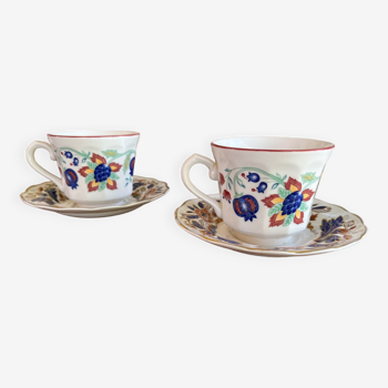 Duo tasses porcelaine anglaise