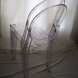 Pair of stackable chairs Victoria Ghost by Philippe Starck, Kartell