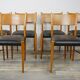 Wooden oval table and 6 matching chairs 60