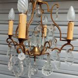 Chandelier cage 4 lights with crystal