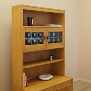 Henning Kjærnulf Oak Bookcase with Glass Doors, Danish 1960s