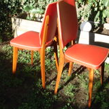 Paire de chaises rouge vintage
