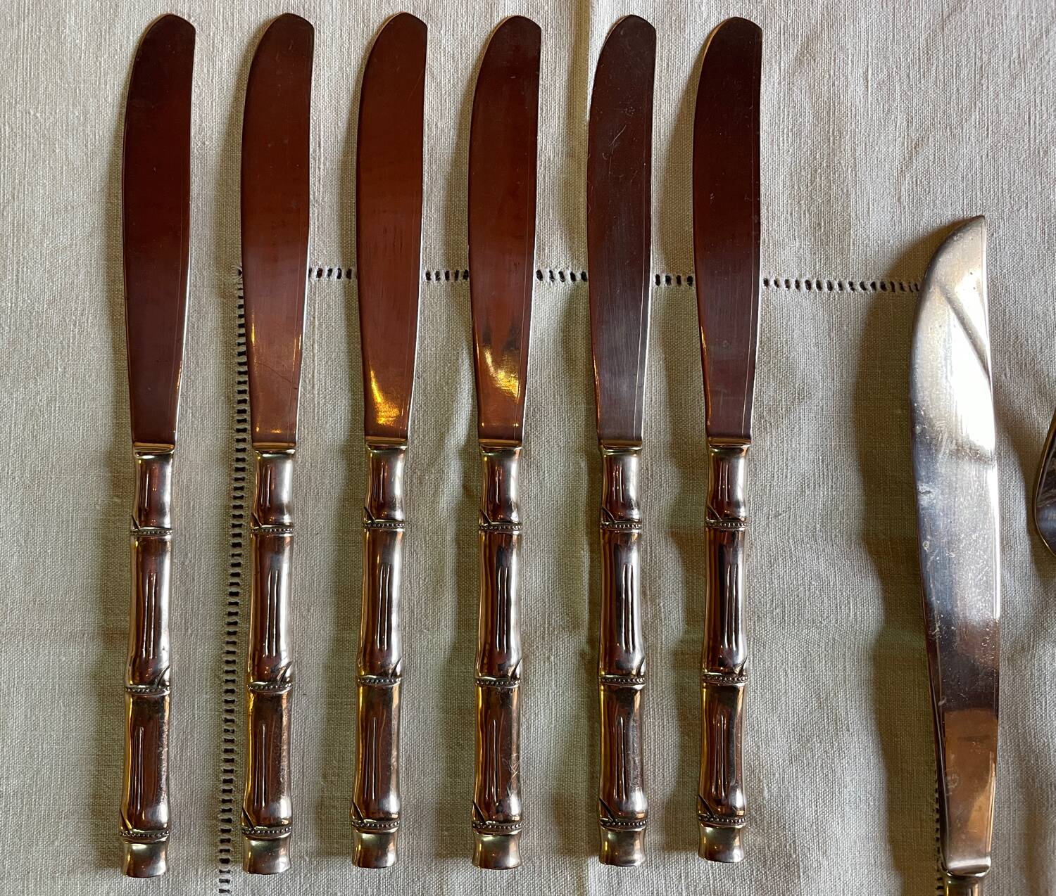 14 “Bamboo” nickel bronze place settings