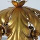Gold leaf floral ceiling light in gold metal 70
