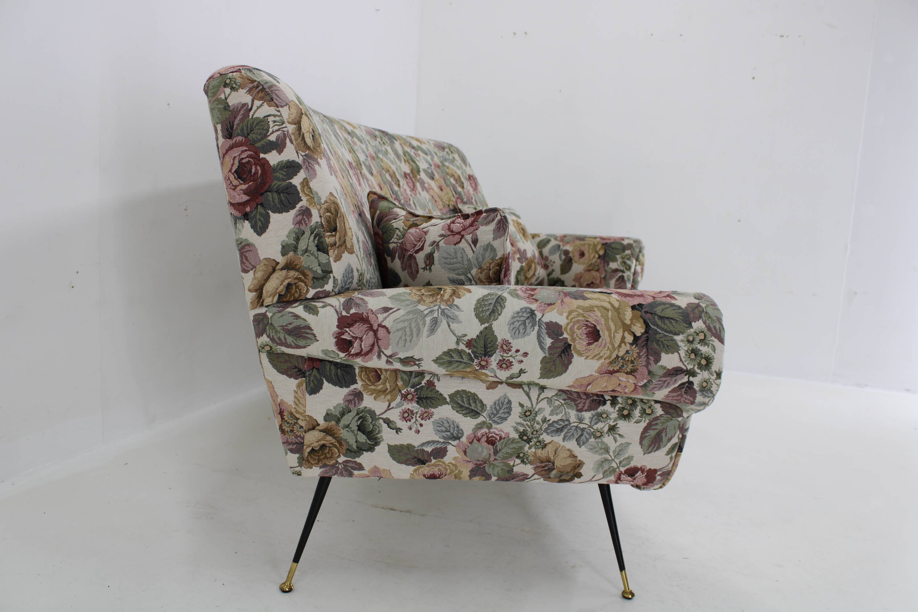 1950s Italian Curved "Banana" 3-Seater Sofa