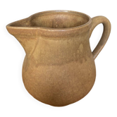 Antique rhodaceram pitcher beige stoneware made in france vintage