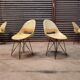 Set of 4 beige chairs by Miroslav Navràtil by Vertex