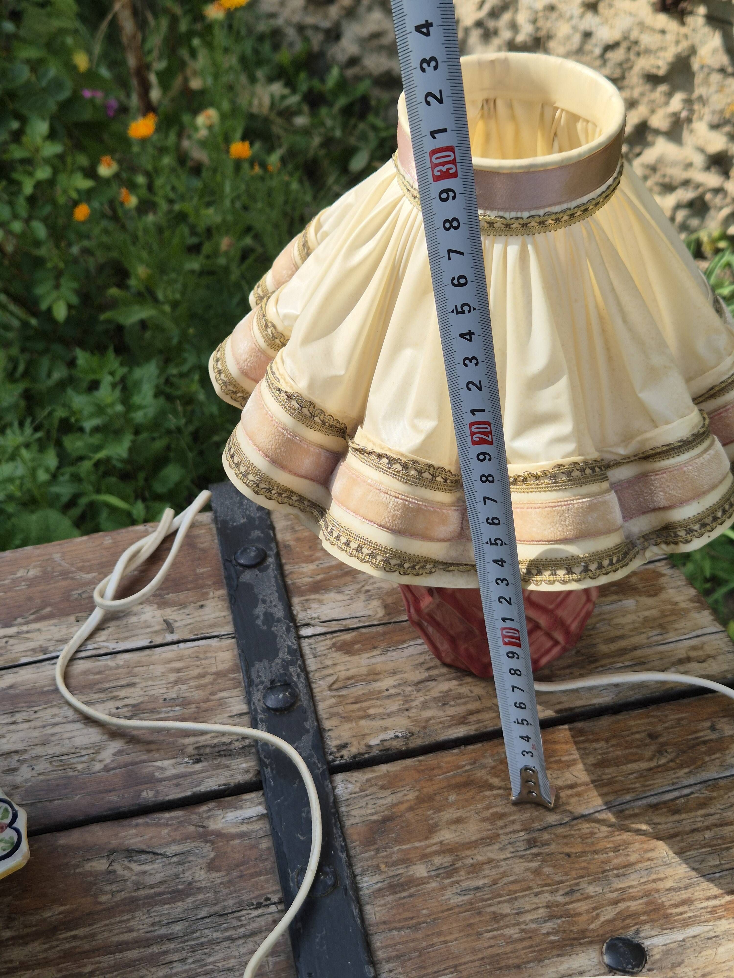Rare 1970s Desk lamp with pleated shade