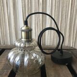 Pendant light with vintage globe