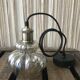Pendant light with vintage globe