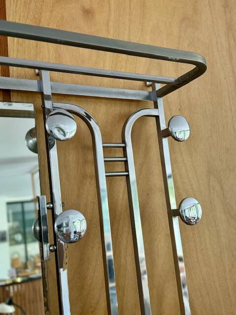 Art deco wall-mounted coat rack