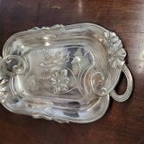Hollow plate in silver metal