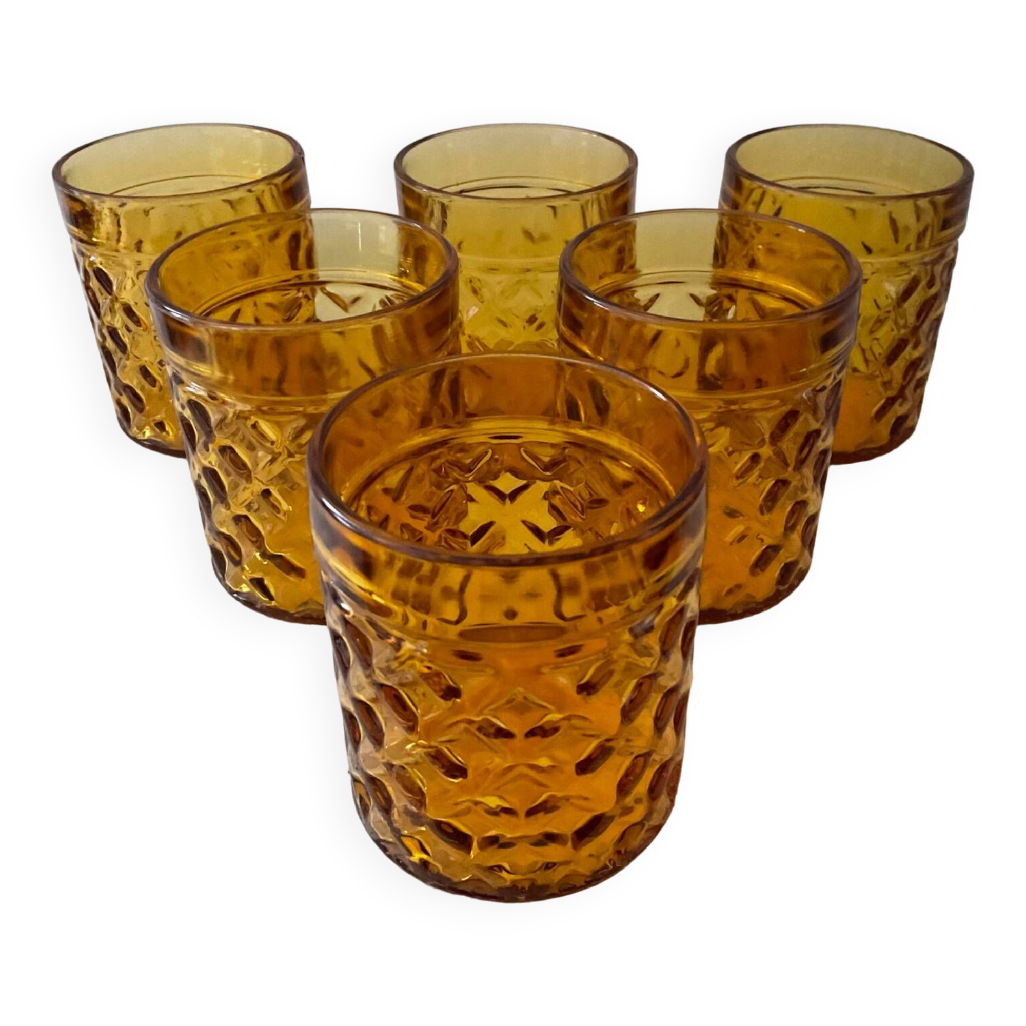 Série de 6 verres Pernod des années 70