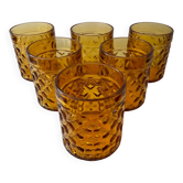 Series of 6 Pernod glasses from the 70s