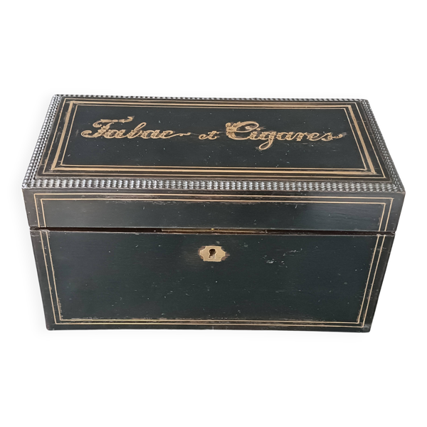 Coffret à tabac et cigares en bois et laiton Napoléon 3 — Beyit