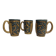 Quimper Odetta, three numbered cider cups signed from around 1920.