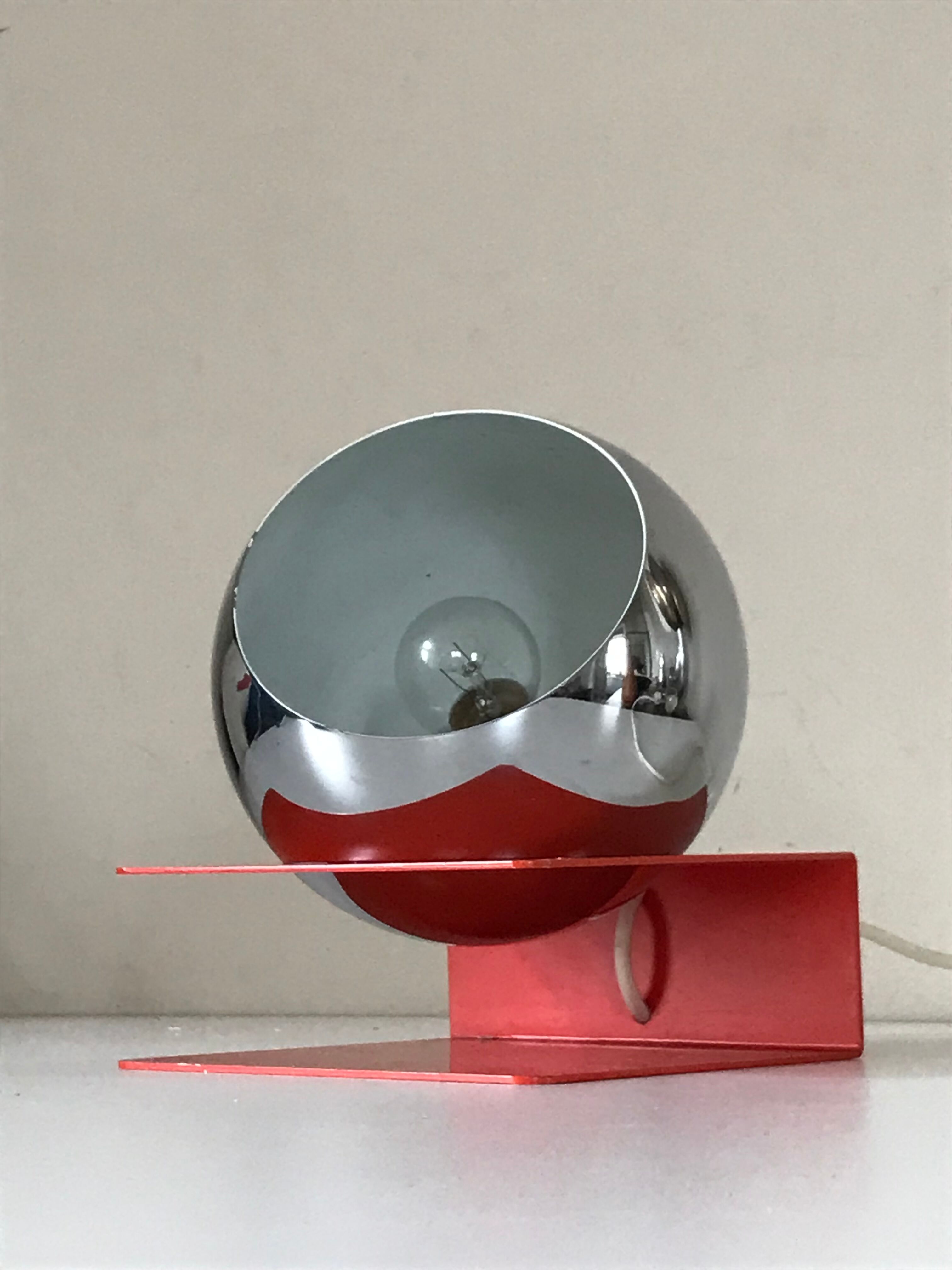 Vintage eye ball lamp design 70s