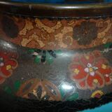 Vase chinois ancien en émaux cloisonnés 33 cm