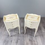 Pair of Louis XV style bedside tables, 20th century.