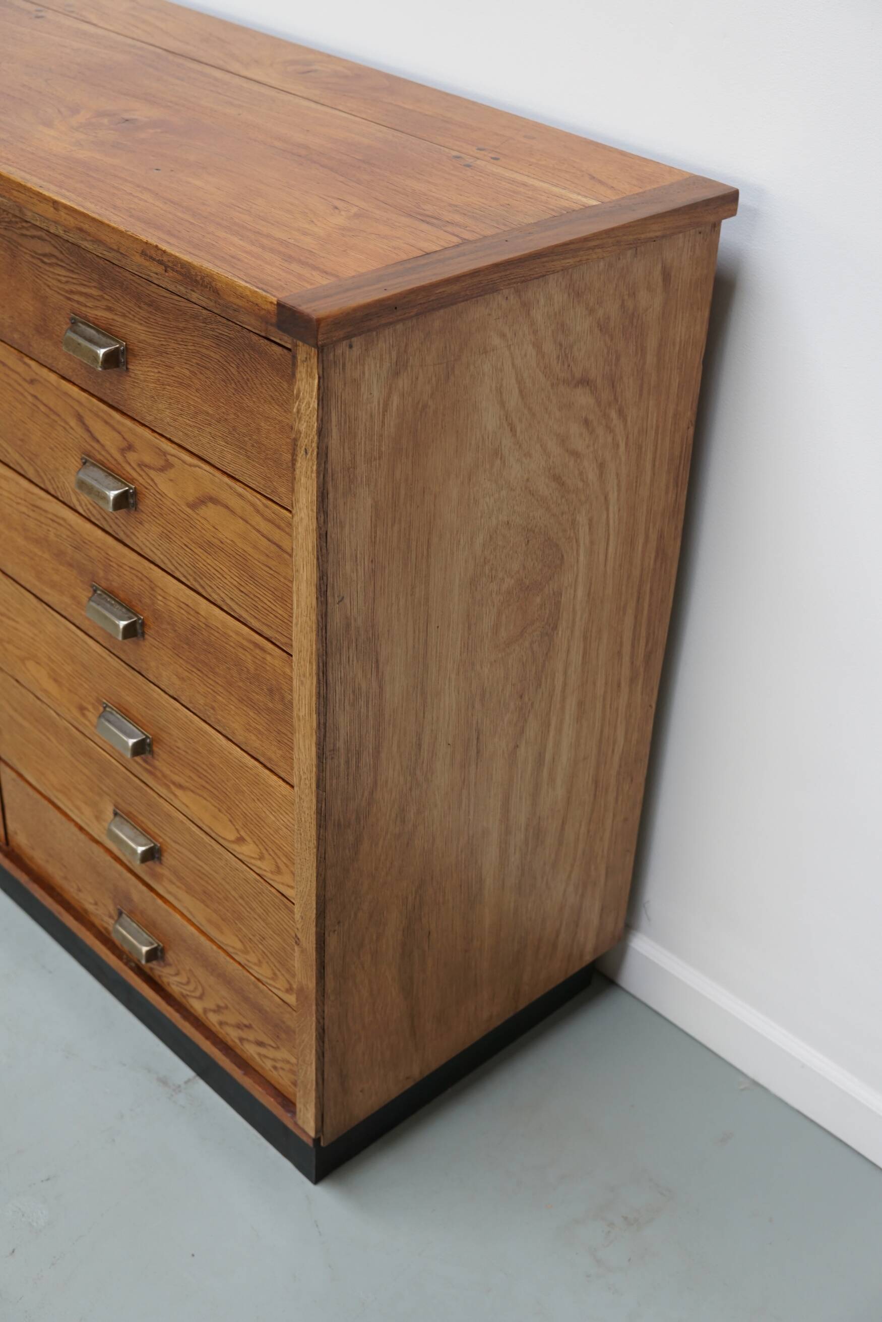 Dutch Oak Apothecary / Filing Cabinet or Sideboard, 1950s