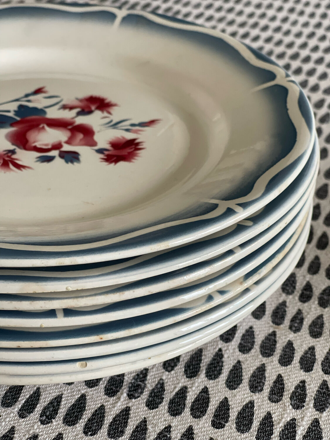 8 flat plates digoin sarreguemines