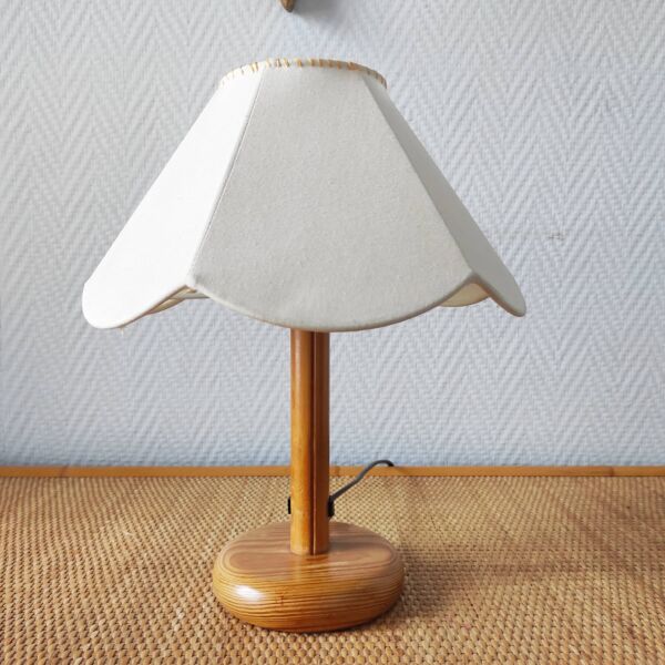 Lampe vintage scandinave en pin