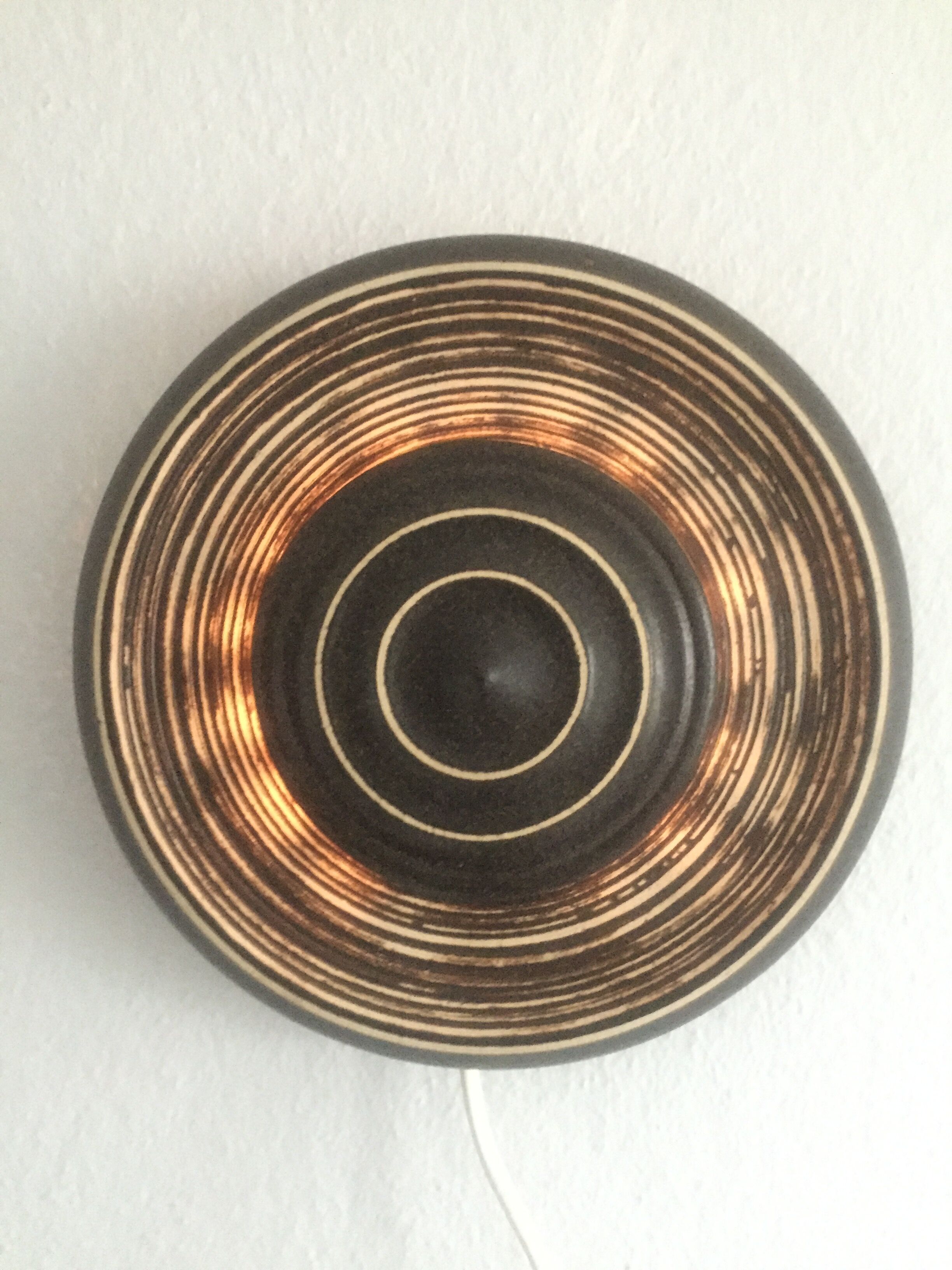 Danish ceramic stoneware 1960’s wall lamp